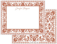 Stationery/Thank You Notes - Paisley Bandana (Flat) | Flower & Vine