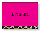 Inkwell - Folded Note Stationery (Pink Leopard)
