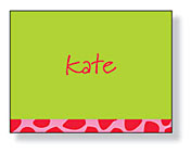 Inkwell - Folded Note Stationery (Lime Leopard)