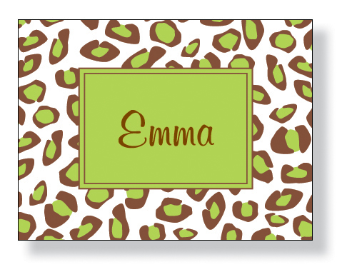 Inkwell - Folded Note Stationery (Leopard Box Lime) Inkwell - Folded Note Stationery (Leopard Box Lime)