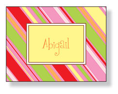 Inkwell - Folded Note Stationery (Strawberry Stripe) Inkwell - Folded Note Stationery (Strawberry Stripe)