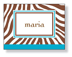 Inkwell - Folded Note Stationery (Zebra Blue) Inkwell - Folded Note Stationery (Zebra Blue)