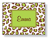 Inkwell - Folded Note Stationery (Leopard Box Lime)