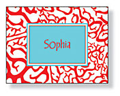 Inkwell - Folded Note Stationery (Coral)