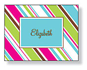 Inkwell - Folded Note Stationery (Beach Stripe)