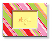 Inkwell - Folded Note Stationery (Strawberry Stripe)