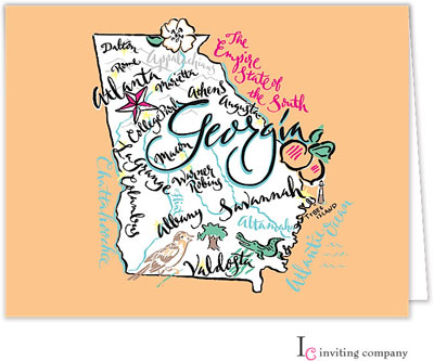 Inviting Co. - Stationery/Thank You Notes (Georgia Map)