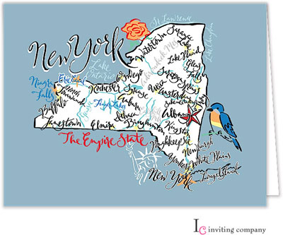 Inviting Co. - Stationery/Thank You Notes (New York Map) Inviting Co. - Stationery/Thank You Notes (New York Map)