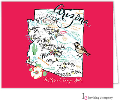 Inviting Co. - Stationery/Thank You Notes (Arizona Map)