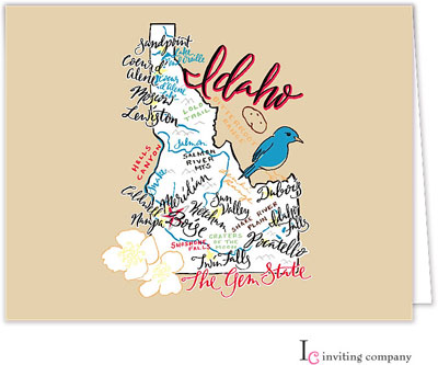 Inviting Co. - Stationery/Thank You Notes (Idaho Map)