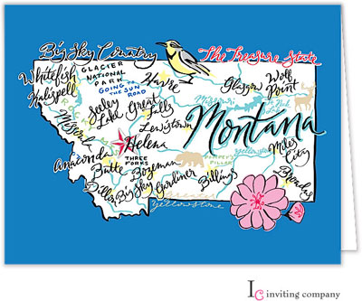 Inviting Co. - Stationery/Thank You Notes (Montana Map)