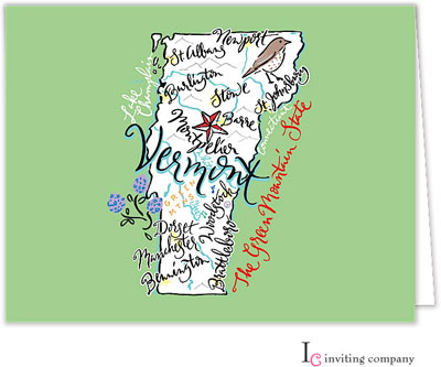 Inviting Co. - Stationery/Thank You Notes (Vermont Map)