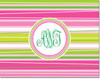 Chatsworth Just Exquisite - Stationery/Thank You Notes (Pink Stripe at a Slant)