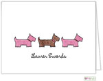 Stationery/Thank You Notes by Kelly Hughes Designs (Preppy Pups In Pink)