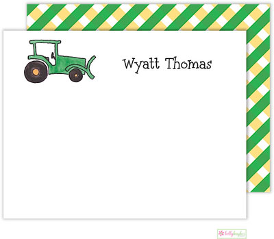 Stationery/Thank You Notes by Kelly Hughes Designs (Green Tractor)