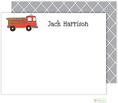 Stationery/Thank You Notes by Kelly Hughes Designs (Firetruck)