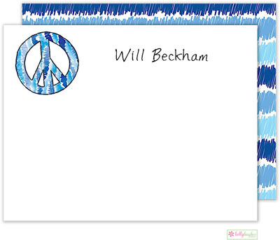 Stationery/Thank You Notes by Kelly Hughes Designs (Peace Out Blue)