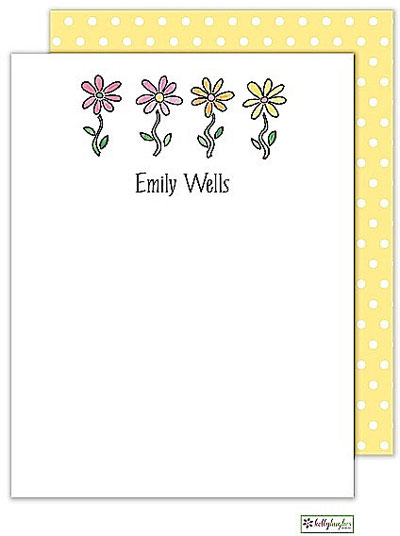 Stationery/Thank You Notes by Kelly Hughes Designs (Row Of Daisies)