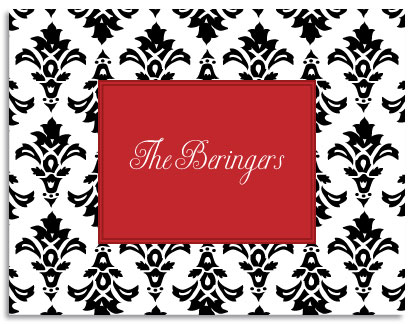 Stationery/Thank You Notes by Kelly Hughes Designs (Black Damask) Stationery/Thank You Notes by Kelly Hughes Designs (Black Damask)