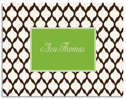 Stationery/Thank You Notes by Kelly Hughes Designs (Brown Lattice)