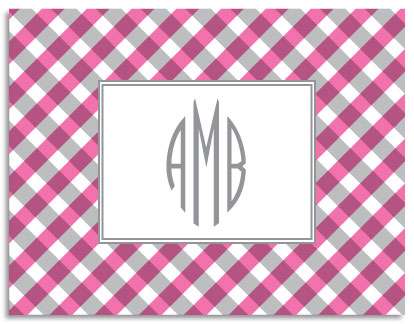Stationery/Thank You Notes by Kelly Hughes Designs (Pink Gingham) Stationery/Thank You Notes by Kelly Hughes Designs (Pink Gingham)