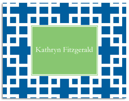 Stationery/Thank You Notes by Kelly Hughes Designs (Squared Blue) Stationery/Thank You Notes by Kelly Hughes Designs (Squared Blue)