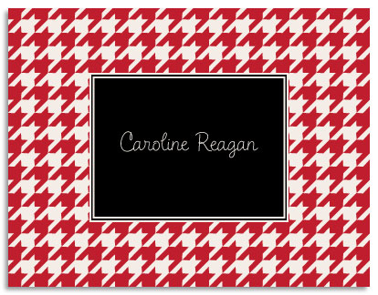 Stationery/Thank You Notes by Kelly Hughes Designs (Red Houndstooth)