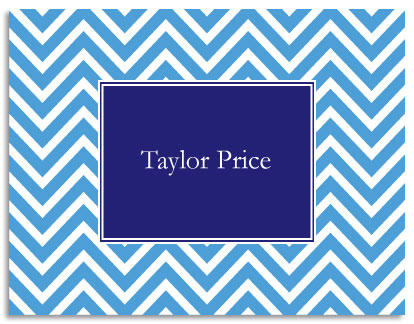 Stationery/Thank You Notes by Kelly Hughes Designs (Blue Chevron)