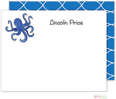 Stationery/Thank You Notes by Kelly Hughes Designs (Blue Octopus)