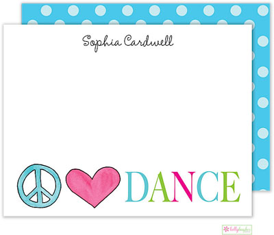 Stationery/Thank You Notes by Kelly Hughes Designs (Peace Love Dance)