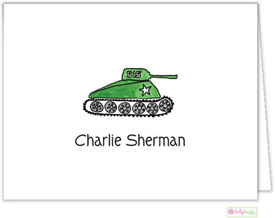 Stationery/Thank You Notes by Kelly Hughes Designs (Army Tank)