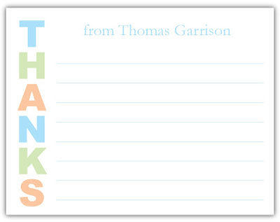 Stationery/Thank You Notes by Kelly Hughes Designs (Blue Letter Thanks)