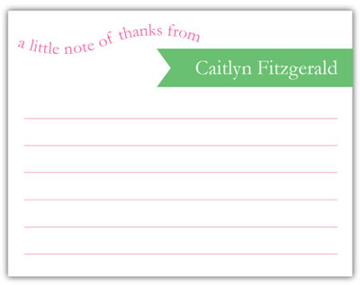 Stationery/Thank You Notes by Kelly Hughes Designs (Green Flag Thank You)