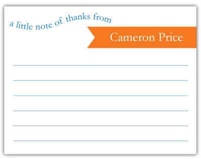 Stationery/Thank You Notes by Kelly Hughes Designs (Orange Flag Thank You) Stationery/Thank You Notes by Kelly Hughes Designs (Orange Flag Thank You)