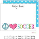 Stationery/Thank You Notes by Kelly Hughes Designs (Peace Love Soccer)