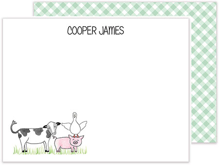 Stationery/Thank You Notes by Kelly Hughes Designs (Barnyard Bunch)