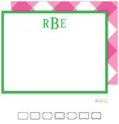 Stationery/Thank You Notes by Kelly Hughes Designs (Pink Check)