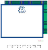 Stationery/Thank You Notes by Kelly Hughes Designs (Green Plaid)