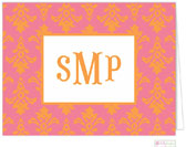 Stationery/Thank You Notes by Kelly Hughes Designs (Tangerine Damask)