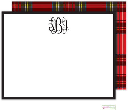 Stationery/Thank You Notes by Kelly Hughes Designs (Red Plaid)