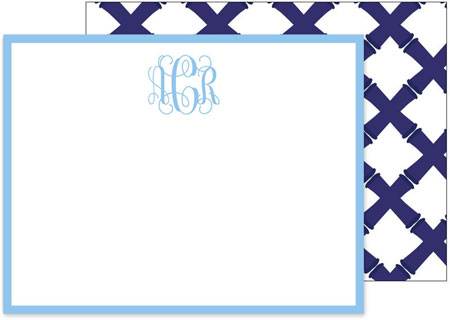 Stationery/Thank You Notes by Kelly Hughes Designs (Navy Bamboo)