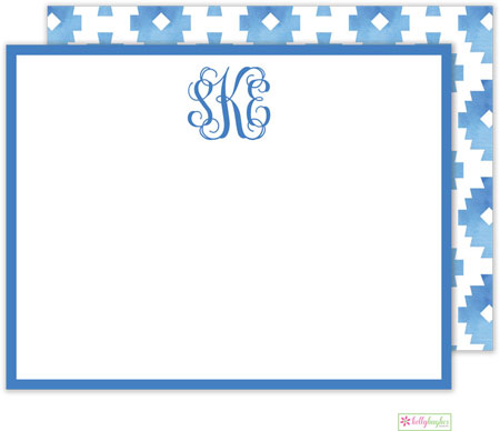 Stationery/Thank You Notes by Kelly Hughes Designs (Blue Aztec)