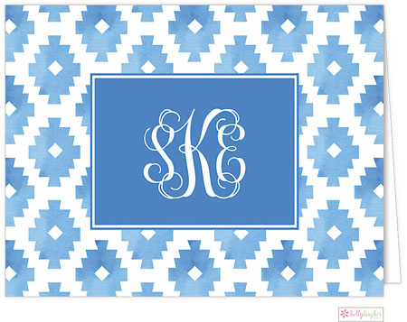 Stationery/Thank You Notes by Kelly Hughes Designs (Blue Aztec)