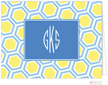 Stationery/Thank You Notes by Kelly Hughes Designs (Honeycomb Blue)