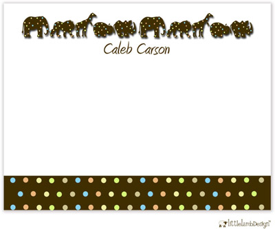 Personalized Stationery/Thank You Notes by Little Lamb Design - Zoo Animal
