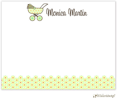 Personalized Stationery/Thank You Notes by Little Lamb Design - Stroller