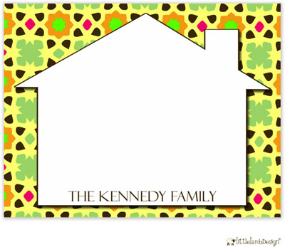 Personalized Stationery/Thank You Notes by Little Lamb Design - Colorful House Boy