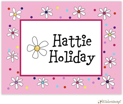 Personalized Stationery/Thank You Notes by Little Lamb Design - Pink Daisy