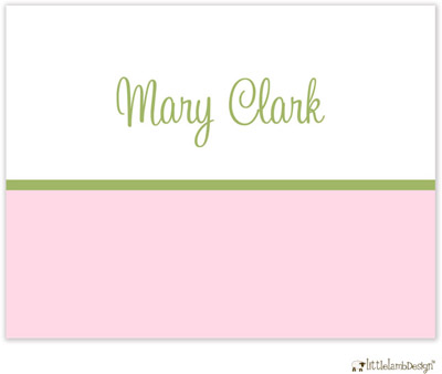 Personalized Stationery/Thank You Notes by Little Lamb Design - Pink Lace
