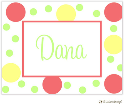 Personalized Stationery/Thank You Notes by Little Lamb Design - Bright Dots